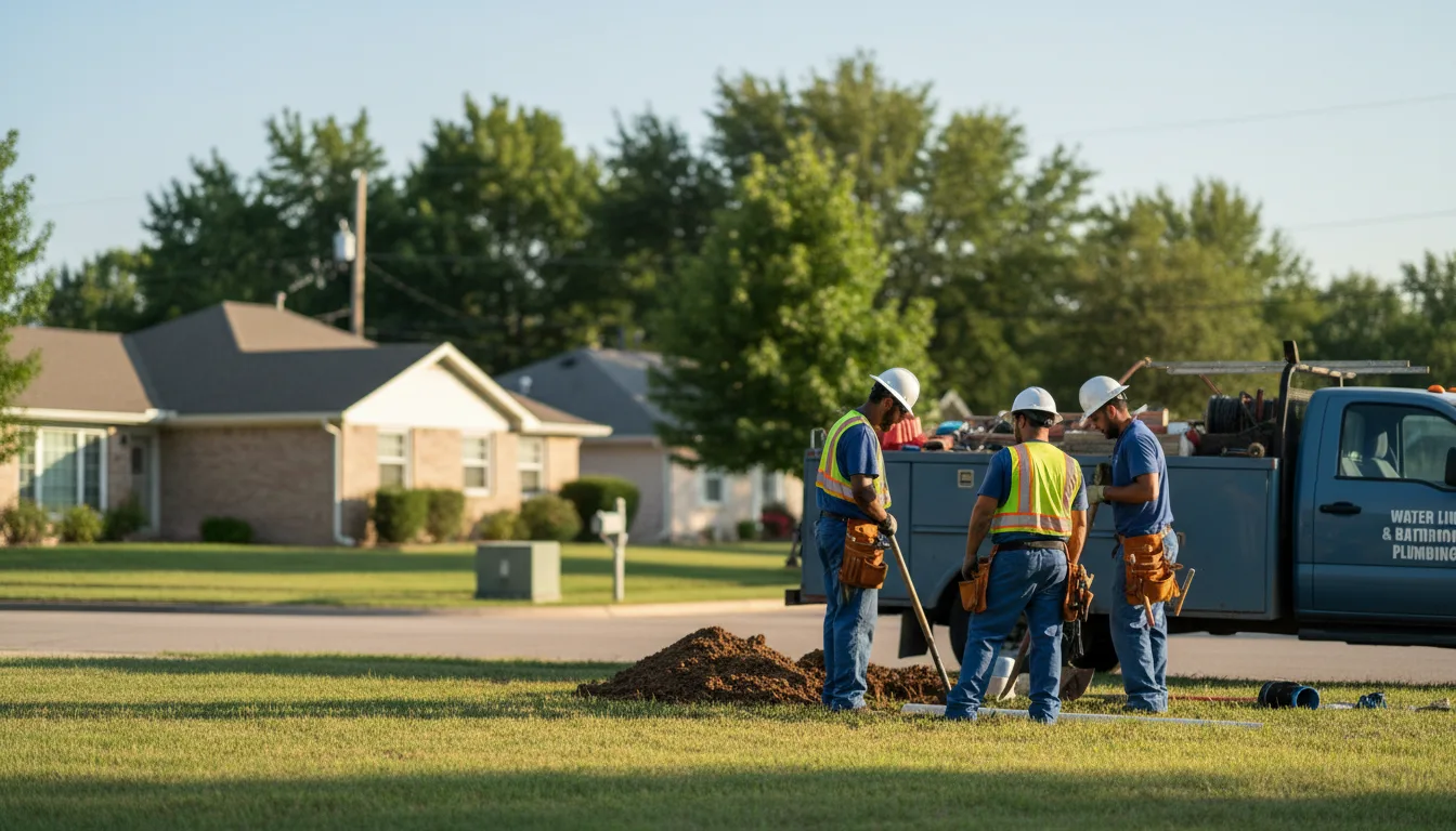 Residential water line and bathroom plumbing service in La Joya, TX